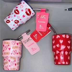 NWT Valentine’s Day Mini Tumbler Set 5 Oz | Bundle of 3